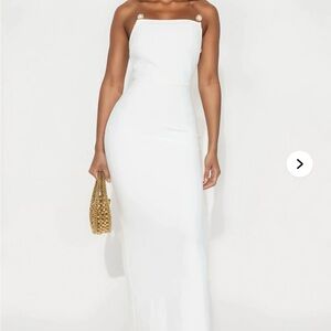 Fashion Nova White Strapless Dress